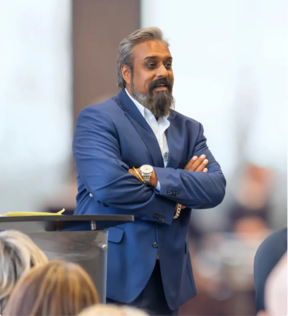 Dr. Ash Bhatt speaking on trauma-informed addiction treatment and recovery care